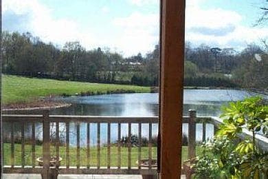 Main view of Five Oaks Trout Lake and Lodge