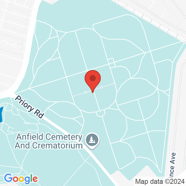 Location map of Stanley Park at Liverpool, L4 5, Merseyside, United Kingdom. GPS coordinates: 53.437794,-2.957955