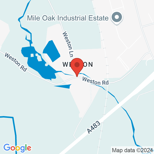 Location map of Weston Tackle & Bait, Weston Pools, Weston Village Clubhouse at Weston Cotton Farm, Weston Lane, Weston, Oswestry SY10 9ER. GPS coordinates: 52.841324,-3.045393