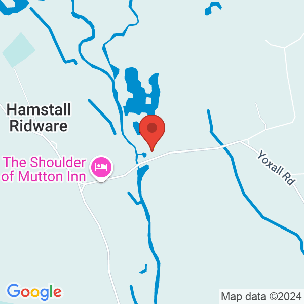 Location map of null at Riverside/Yoxall Rd, Rugeley. GPS coordinates: 52.76915,-1.838967