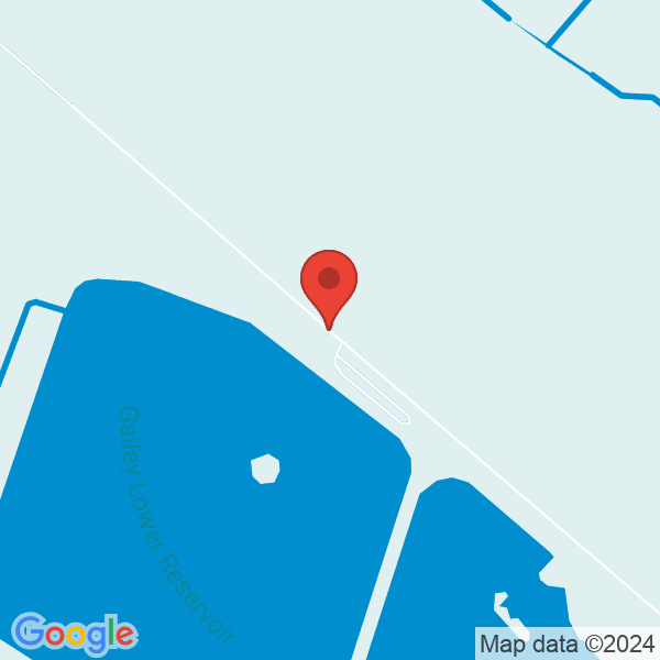 Location map of Gailey Trout Fishery at Gailey Lea Lane, Penkridge, ST19 5PZ, Staffs, United Kingdom. GPS coordinates: 52.693363,-2.095314