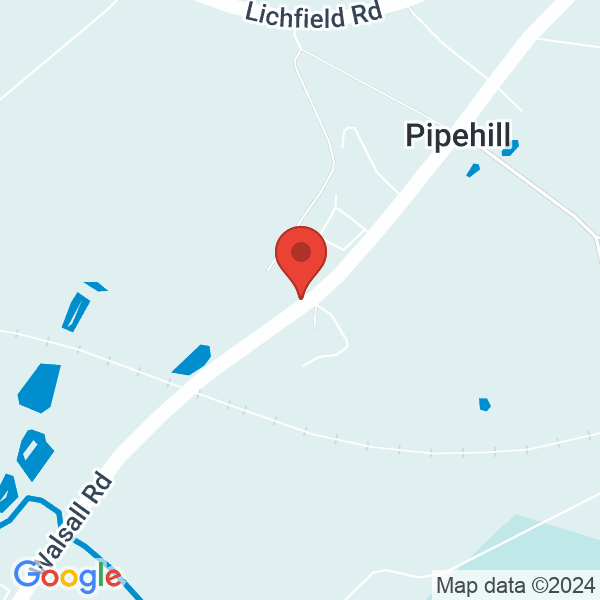 Location map of null at Pipehill Farm, Walsall Rd, Lichfield. GPS coordinates: 52.668633,-1.866201