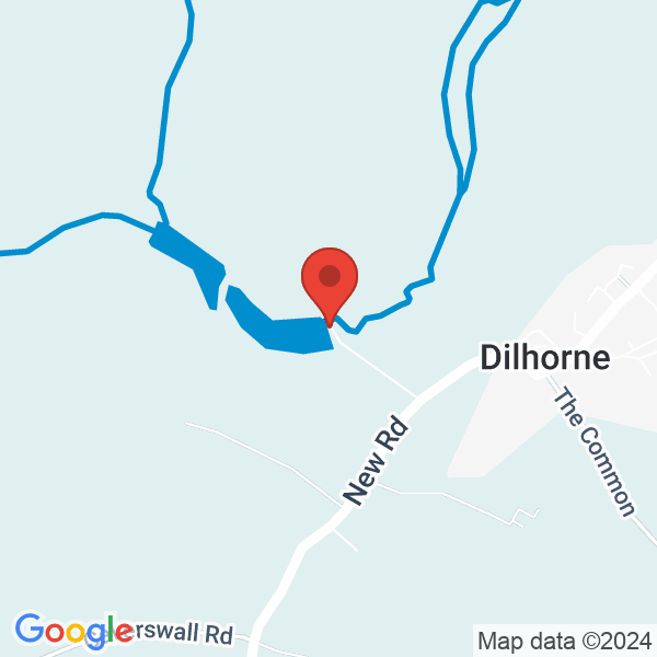 Location map of null at New Rd, Dilhorne, Stoke-on-Trent. GPS coordinates: 52.990536,-2.044862