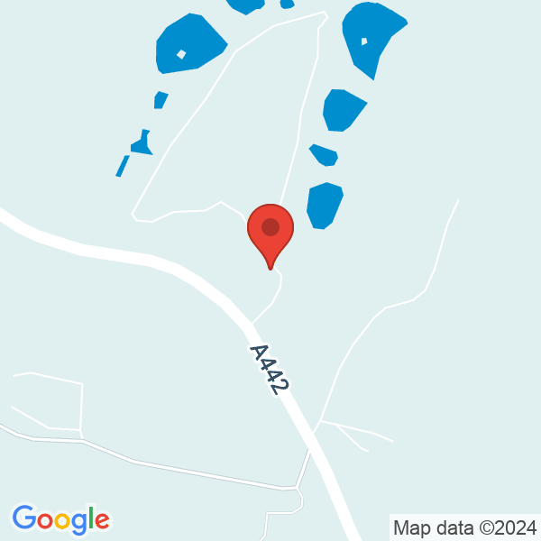 Location map of Shatterford Lakes Fishery at Shatterford, Bewdley, DY12 1TW. GPS coordinates: 52.42543,-2.298589