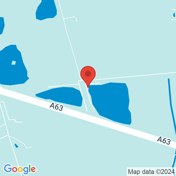 Location map of Five Acre Lake at North Cave, Hull, HU15 2QP, East Yorkshire, United Kingdom. GPS coordinates: 53.769547,-0.659902
