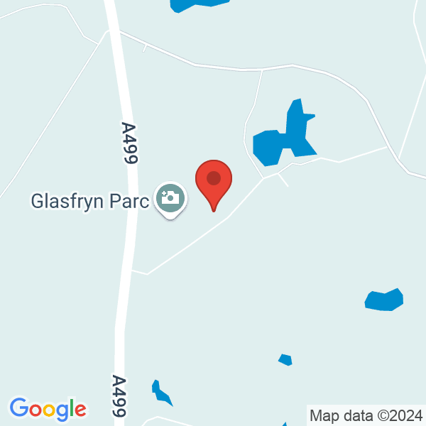 Location map of Glasfryn Parc at Pwllheli Gwynedd North Wales LL53 6PG. GPS coordinates: 52.949245,-4.39142