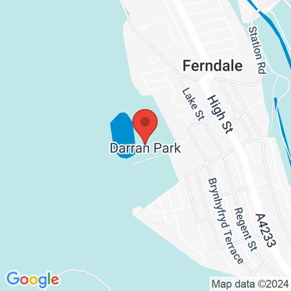 Location map of Darran Park at Darran Park, Beech Street, Ferndale, CF40 1LA. GPS coordinates: 51.660824,-3.451612