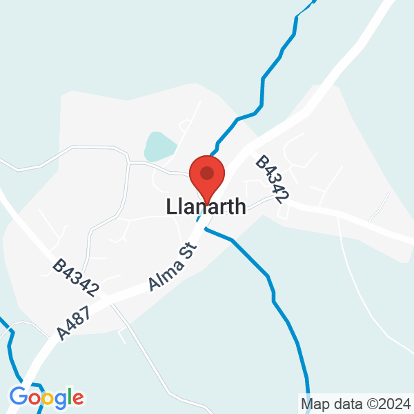 Location map of Nine Oaks Fishery at Craigfryn, Oakford near Llanarth SA47 0RW, United Kingdom. GPS coordinates: 52.194336,-4.307419
