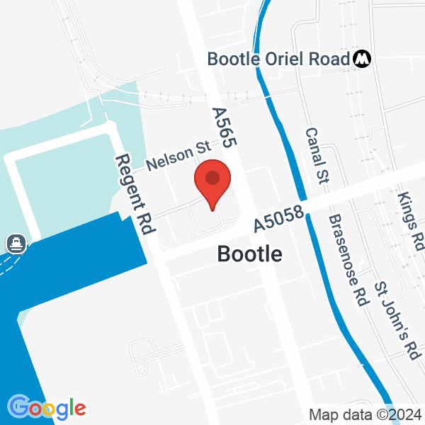 Location map of River Mersey at Millers Bridge Industrial Estate, L20 1, Sefton, United Kingdom. GPS coordinates: 53.444012,-2.999988