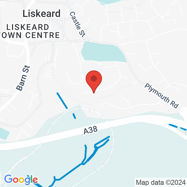 Location map of River Lynher at 14 Wadham Road, Liskeard, PL14 3BD, Cornwall, United Kingdom. GPS coordinates: 50.451572,-4.460428