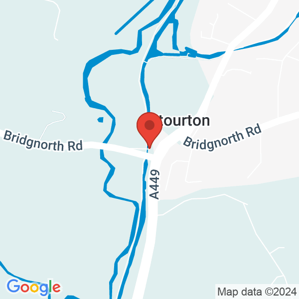 Location map of Staffs - Worcester Canal at Bridgnorth Road, Stourton, DY7 5, Staffs, United Kingdom. GPS coordinates: 52.461357,-2.205366