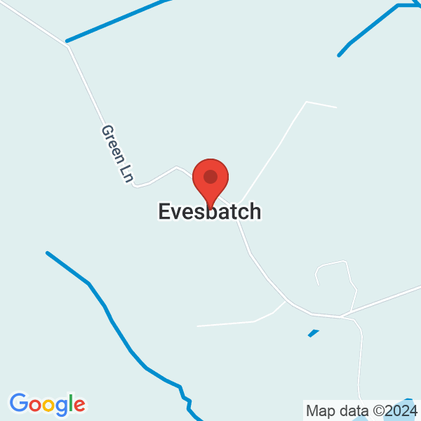 Location map of Evesbatch Fisheries at Evesbatch Bishops Frome WR6 5BD. GPS coordinates: 52.132244,-2.463475