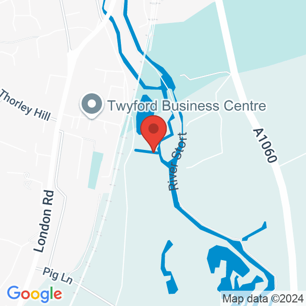 Location map of null at Pig Ln, Bishop's Stortford. GPS coordinates: 51.857574,0.167988