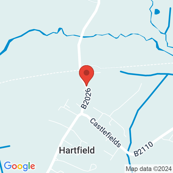 Location map of Chiddingstone Castle Lake at Edenbridge Road, Hartfield, TN7 4, East Sussex, United Kingdom. GPS coordinates: 51.105278,0.112222